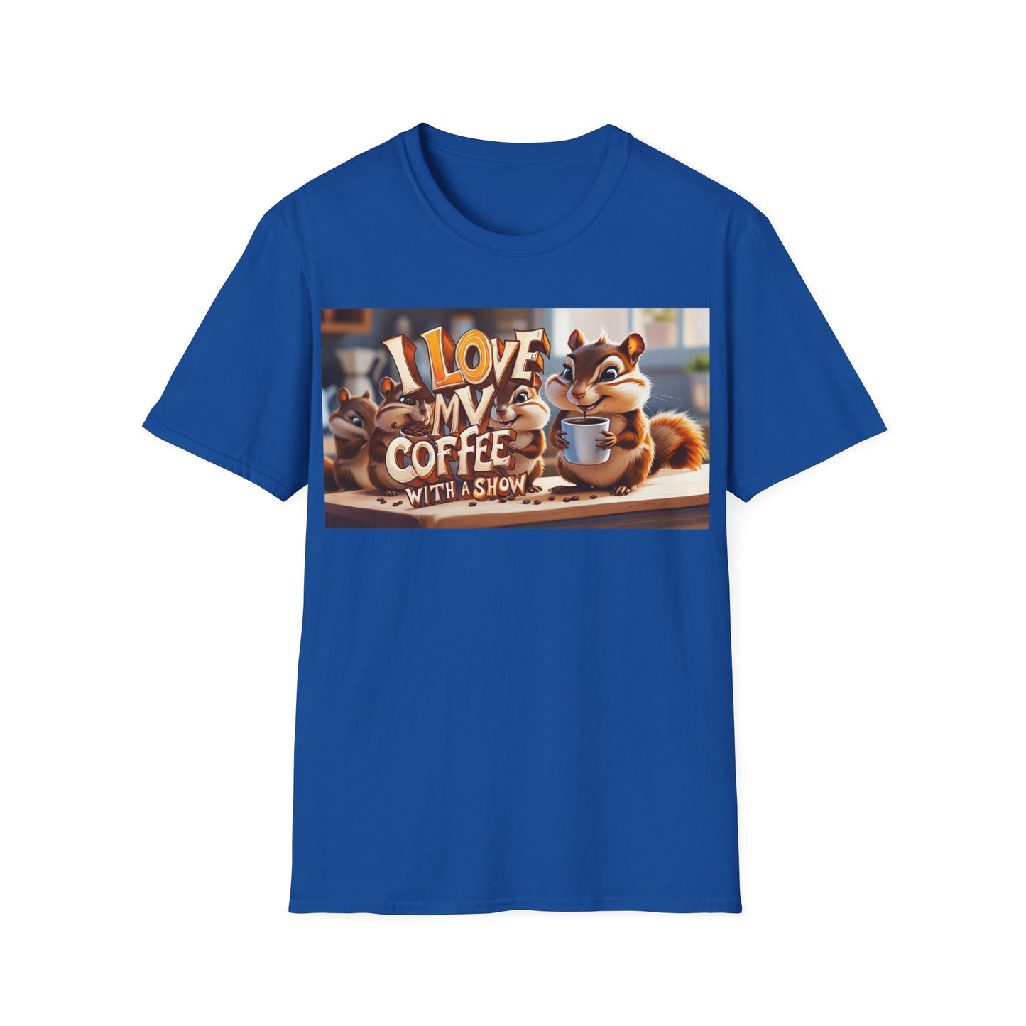 Coffee Lovers Unisex T-Shirt - Cute Chipmunk Design, Casual Tee, Gift for Coffee Enthusiasts, Festival Apparel, Everyday Wear