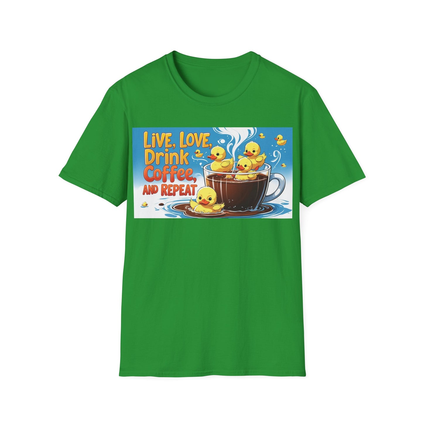 Cute Coffee Lover T-Shirt, Fun Gift for Coffee Enthusiasts, Perfect for Birthdays, Casual Wear, Summer Outings, Family Gatherings