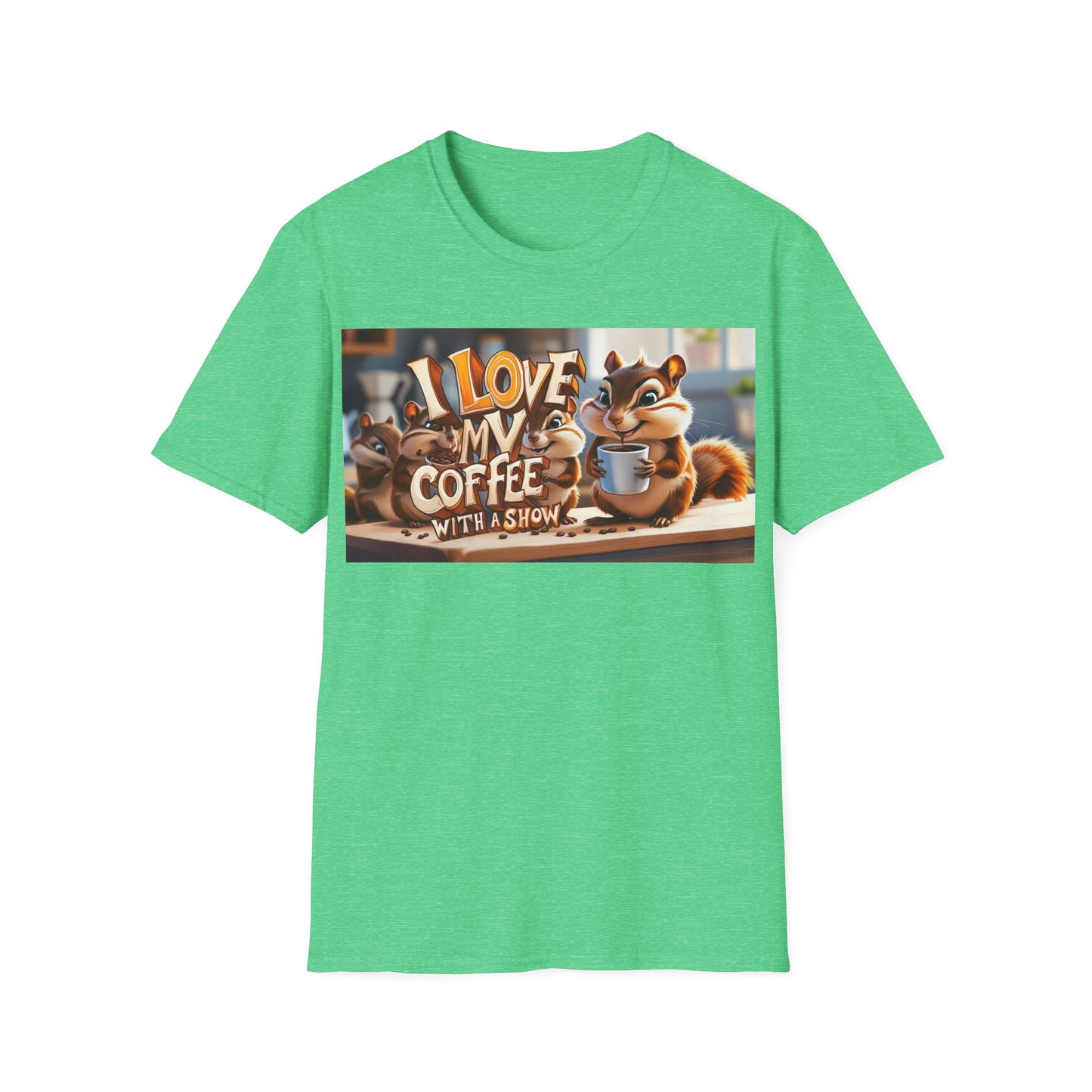 Coffee Lovers Unisex T-Shirt - Cute Chipmunk Design, Casual Tee, Gift for Coffee Enthusiasts, Festival Apparel, Everyday Wear