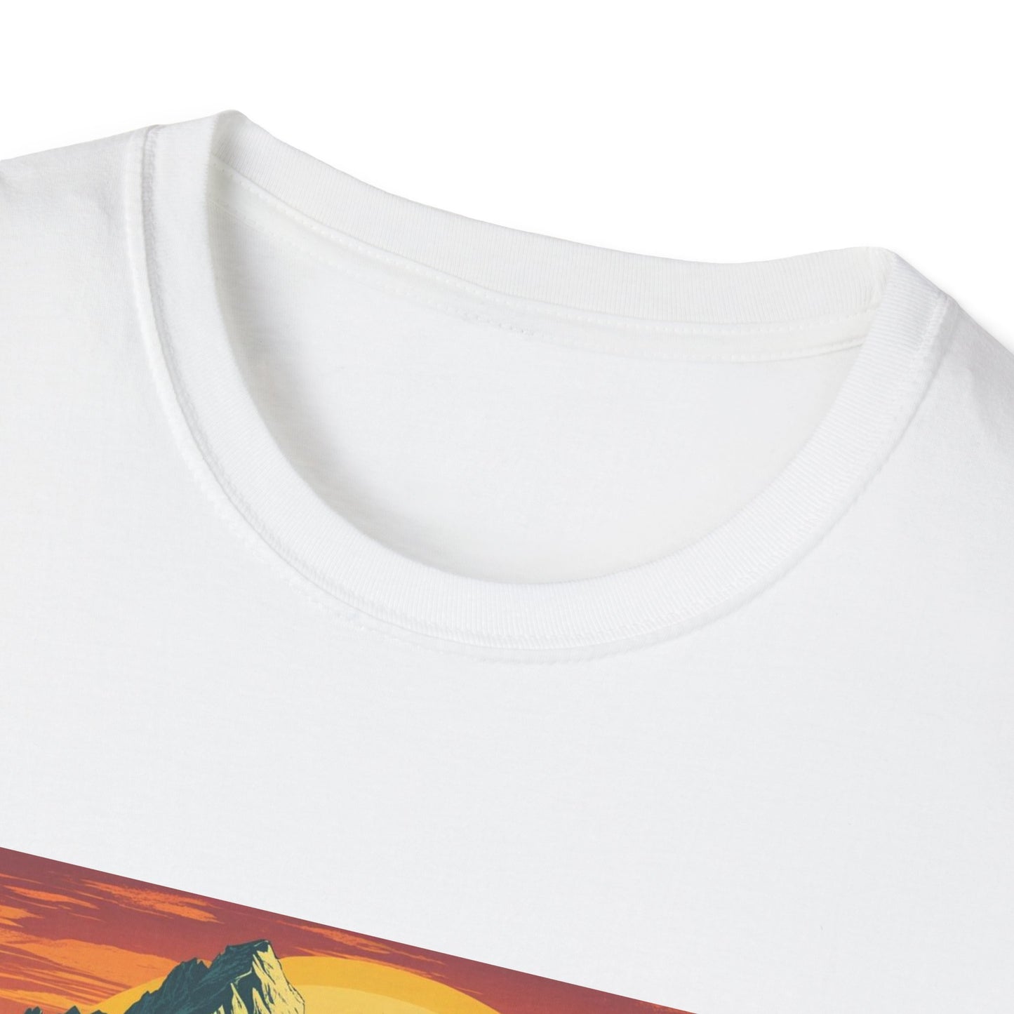 Unisex Softstyle T-Shirt for Coffee and Adventure Lovers