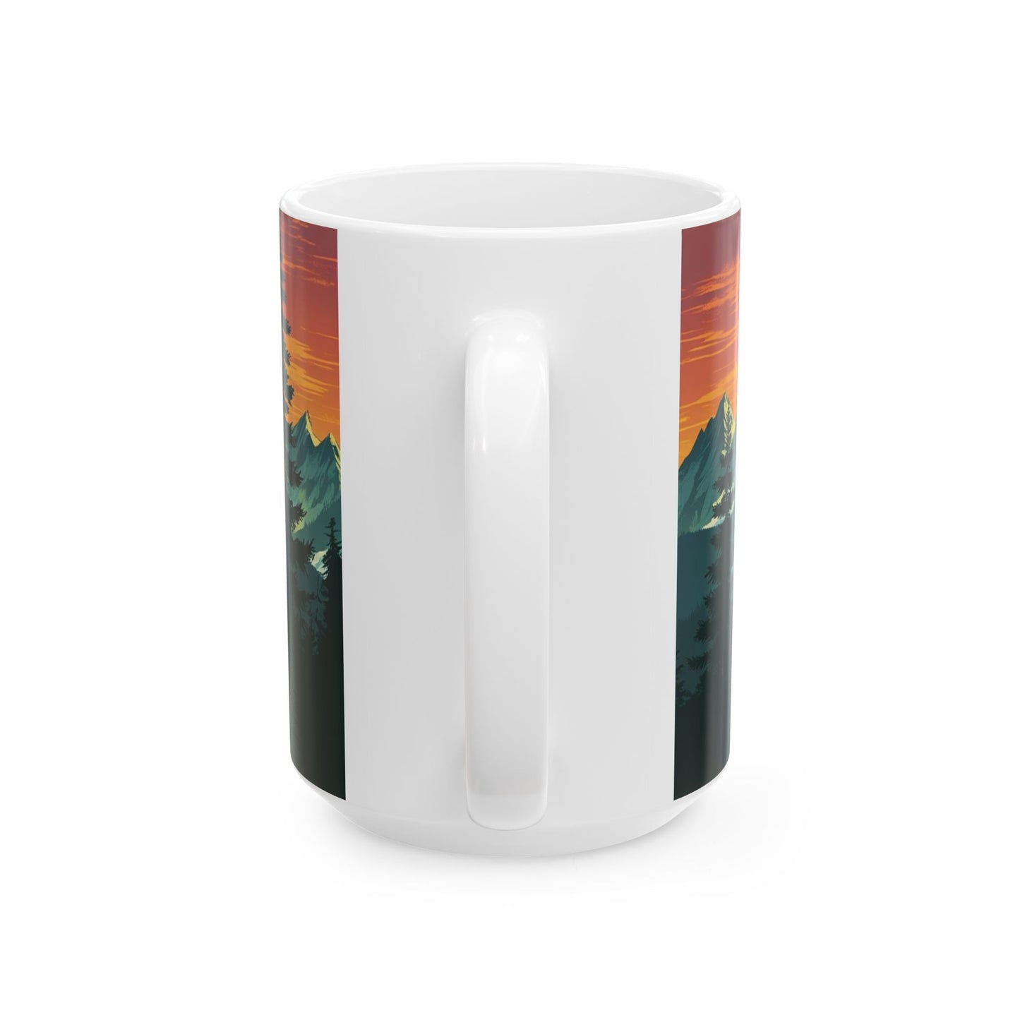 Adventure-Themed Ceramic Mug for Coffee Lovers, Great Gift for Friends, Nature Enthusiasts, Hiking Buddies, Camping Supplies