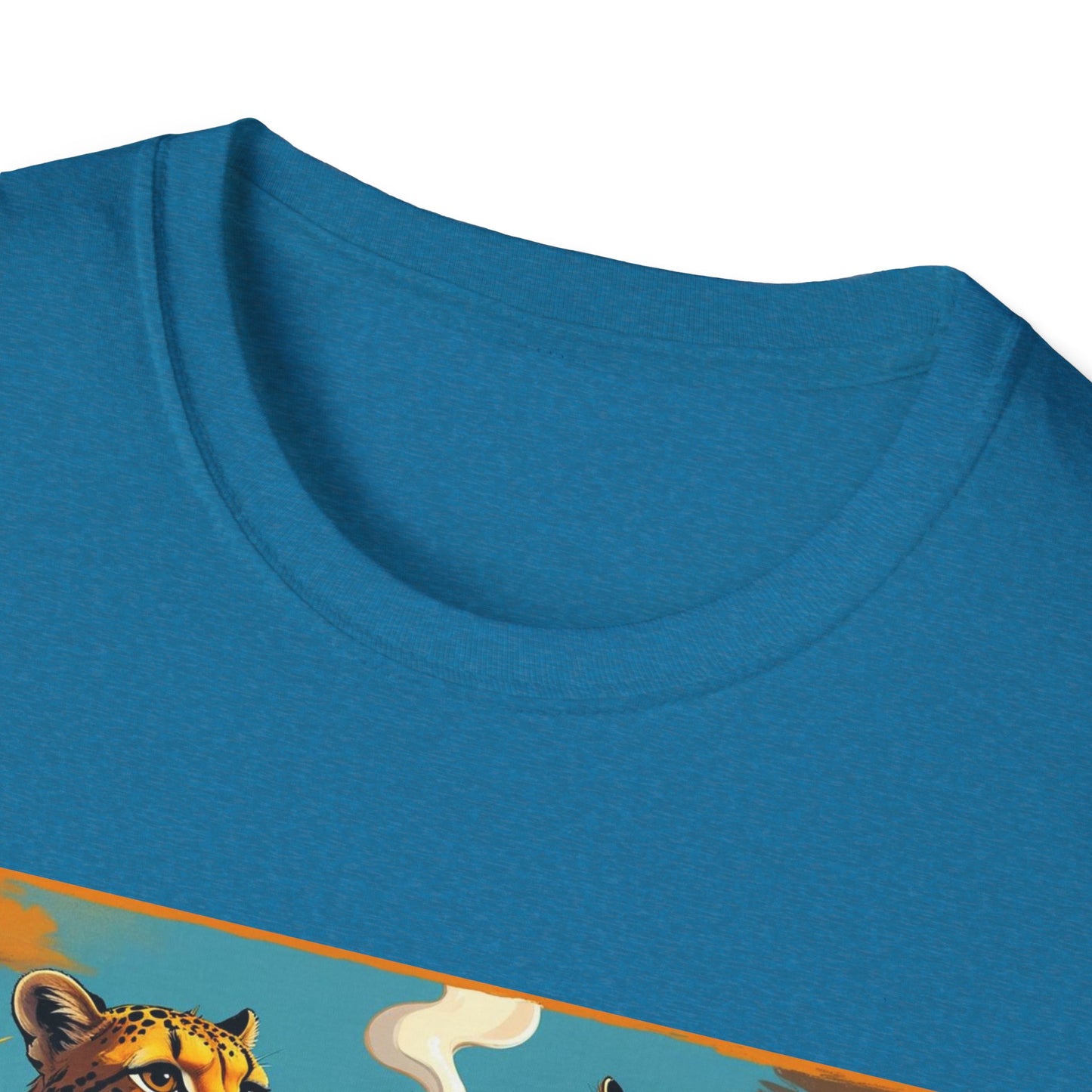 Cheetah Coffee Lover T-Shirt - Fun Animal Graphic Tee, Gift for Coffee Enthusiasts, Unisex Casual Wear, Birthday Gift, Cheetah Lover Shirt