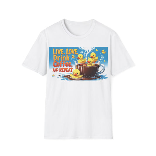 Cute Coffee Lover T-Shirt, Fun Gift for Coffee Enthusiasts, Perfect for Birthdays, Casual Wear, Summer Outings, Family Gatherings