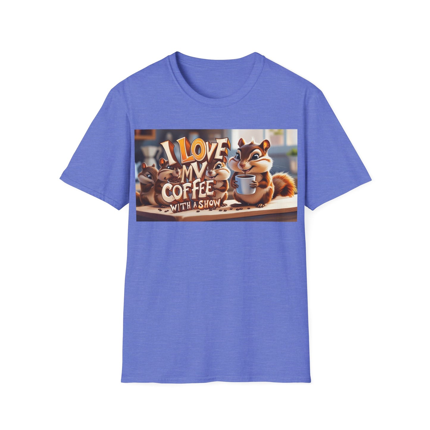 Coffee Lovers Unisex T-Shirt - Cute Chipmunk Design, Casual Tee, Gift for Coffee Enthusiasts, Festival Apparel, Everyday Wear