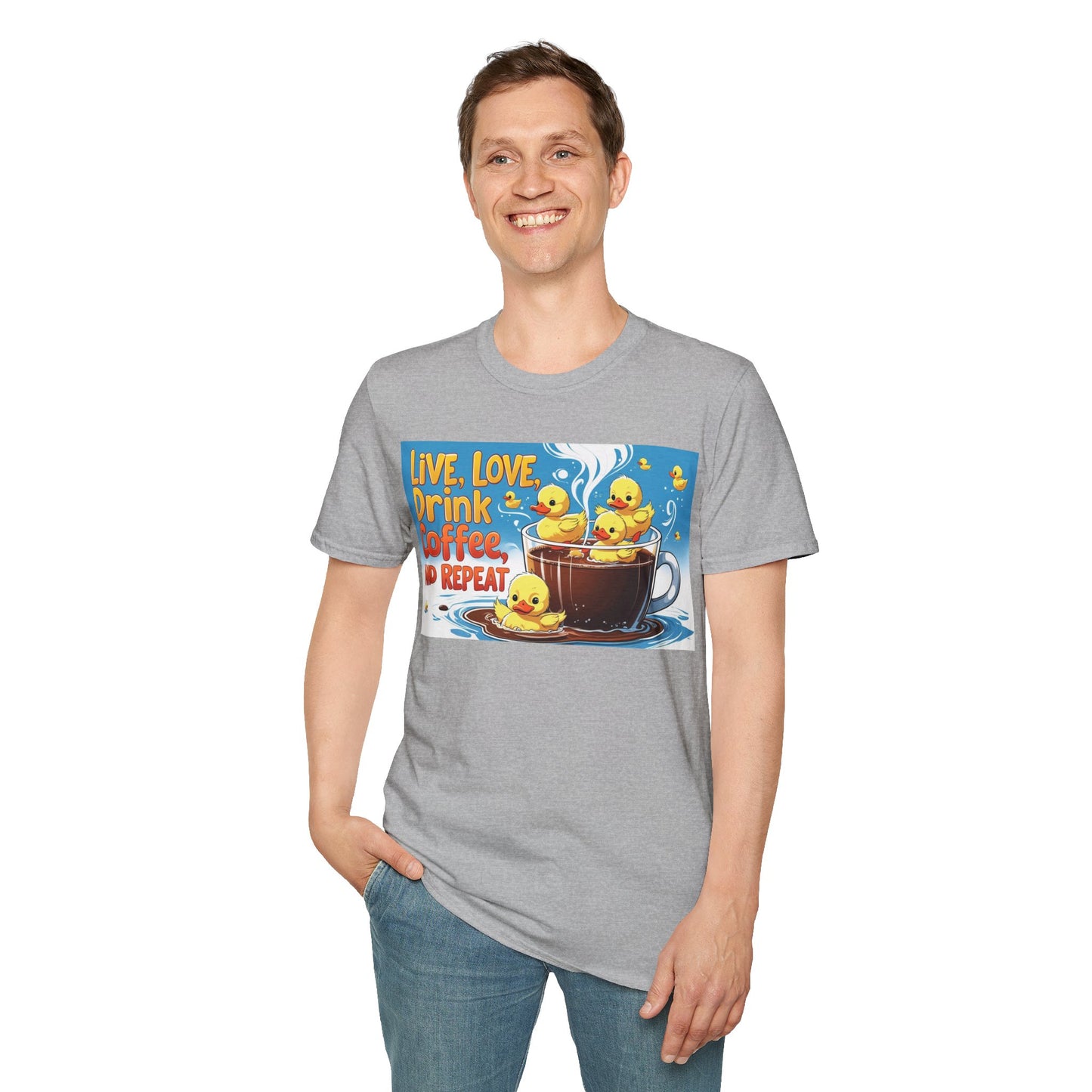 Cute Coffee Lover T-Shirt, Fun Gift for Coffee Enthusiasts, Perfect for Birthdays, Casual Wear, Summer Outings, Family Gatherings