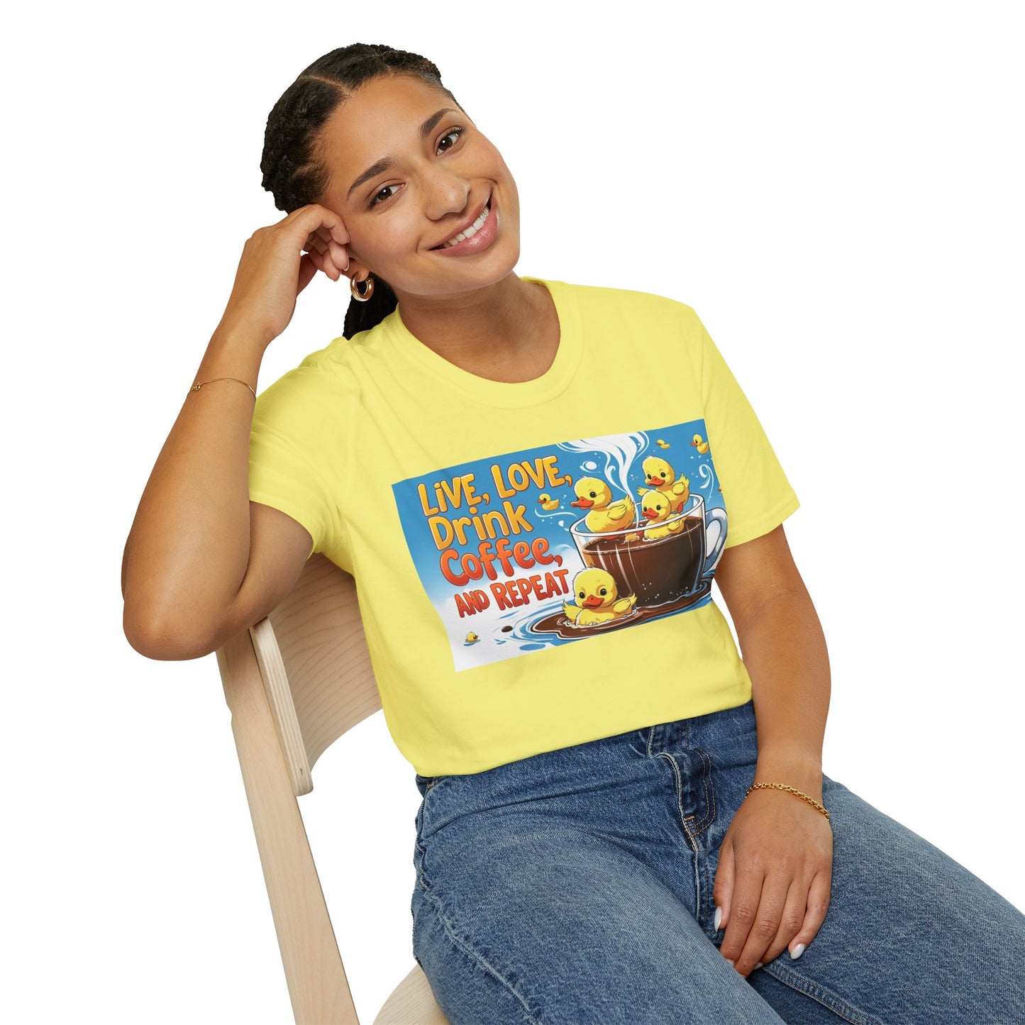 Cute Coffee Lover T-Shirt, Fun Gift for Coffee Enthusiasts, Perfect for Birthdays, Casual Wear, Summer Outings, Family Gatherings