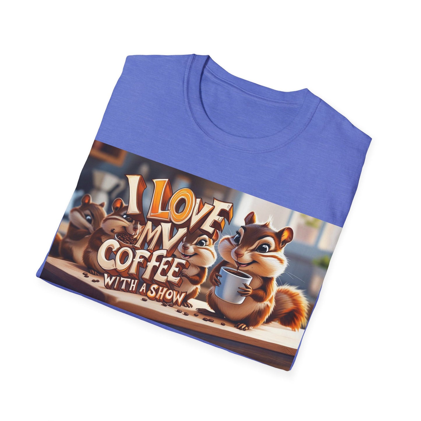 Coffee Lovers Unisex T-Shirt - Cute Chipmunk Design, Casual Tee, Gift for Coffee Enthusiasts, Festival Apparel, Everyday Wear