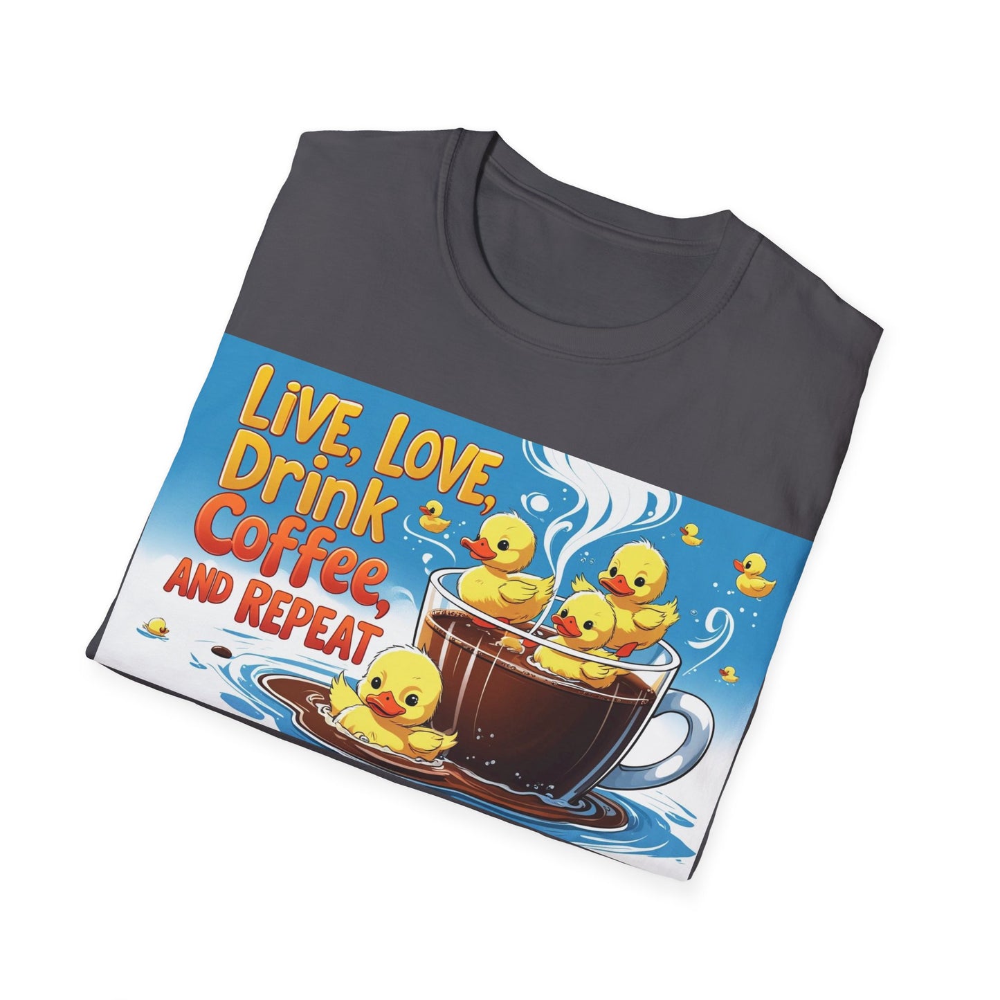 Cute Coffee Lover T-Shirt, Fun Gift for Coffee Enthusiasts, Perfect for Birthdays, Casual Wear, Summer Outings, Family Gatherings
