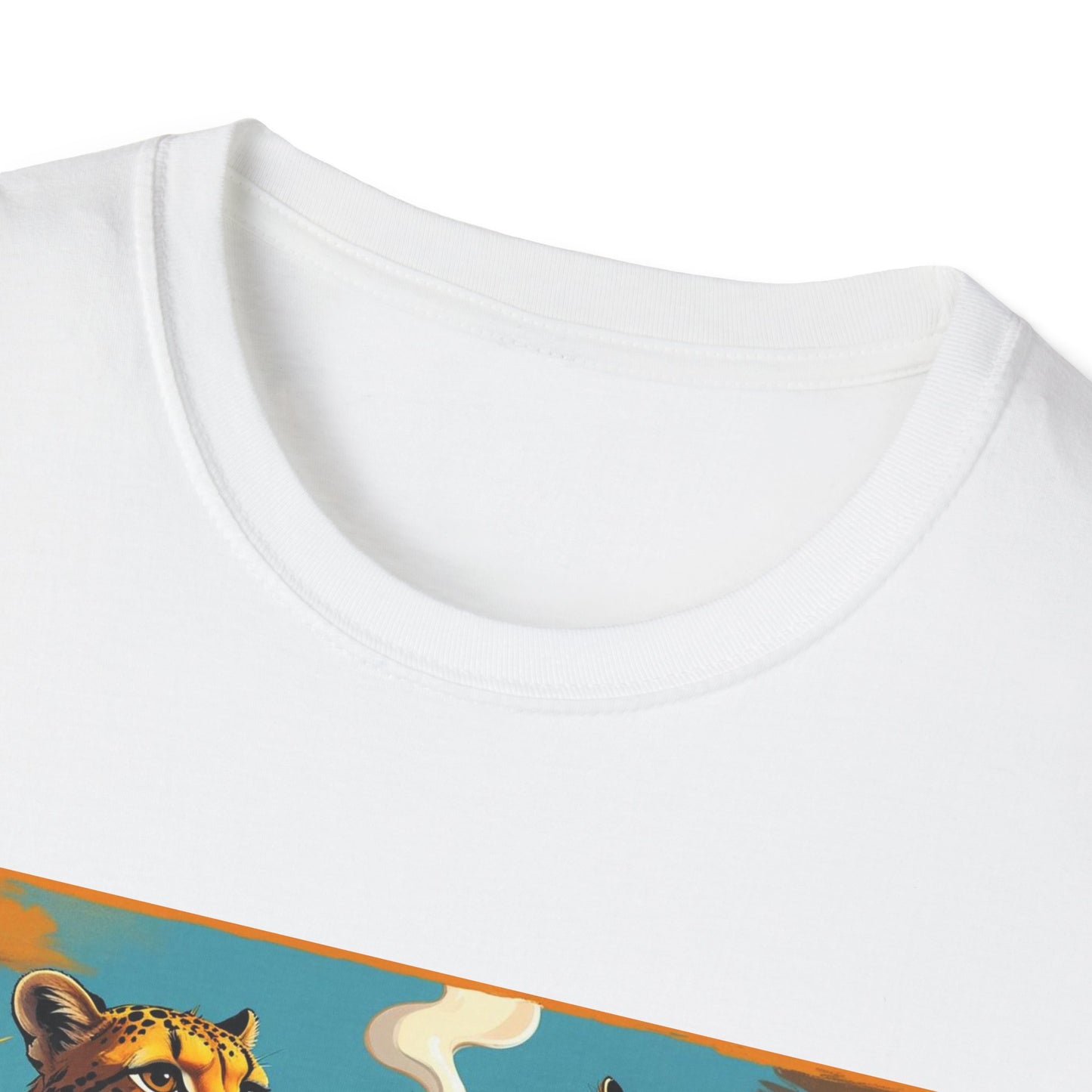 Cheetah Coffee Lover T-Shirt - Fun Animal Graphic Tee, Gift for Coffee Enthusiasts, Unisex Casual Wear, Birthday Gift, Cheetah Lover Shirt