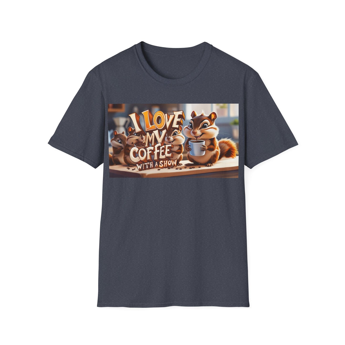 Coffee Lovers Unisex T-Shirt - Cute Chipmunk Design, Casual Tee, Gift for Coffee Enthusiasts, Festival Apparel, Everyday Wear